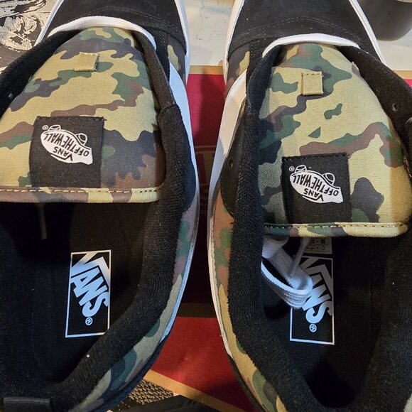 Vans Knu Skool Mens Casual Shoes Camo Green Black VN000D22YJ7 Size 12 NIB - Picture 7 of 13